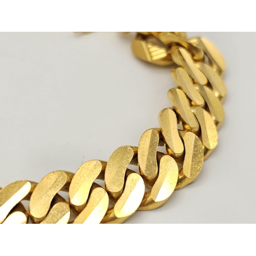 378 - A lovely set of 22 K yellow gold chain necklace and bracelet. Length: 56 & 20 cm, total weight: 158 ... 