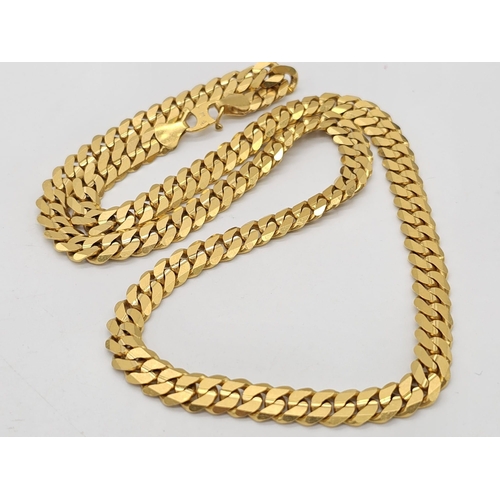 378 - A lovely set of 22 K yellow gold chain necklace and bracelet. Length: 56 & 20 cm, total weight: 158 ... 