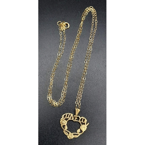 705 - A yellow gold lot consisting of;
9K four pendants and one with chain
18 K two pendants with stones A... 