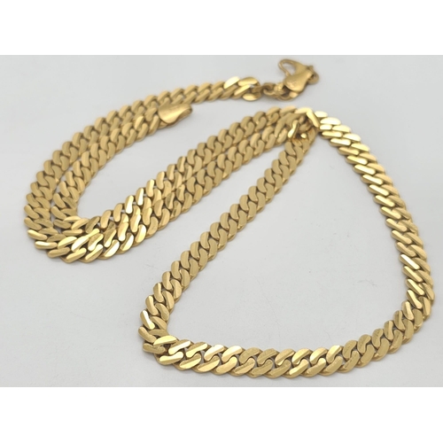 811 - A yellow gold mixed lot consisting of: 
22 K chain and six necklaces A/F
21 K bracelet and ring (siz... 