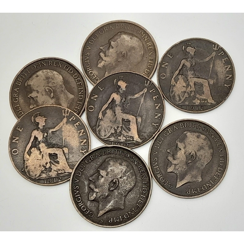 1168 - A collection of 30 x 1912 Pennies, please see photos for condition.