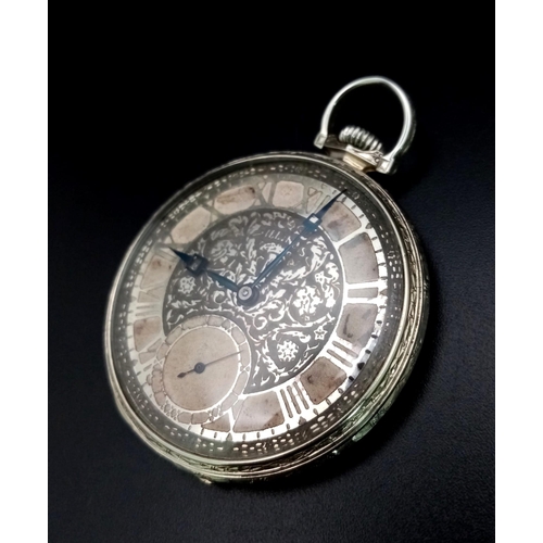 1783 - An Antique Rare Art Deco Style Illinois 14k Gold Pocket Watch. A. Lincoln, 19 jewel movement and a t... 