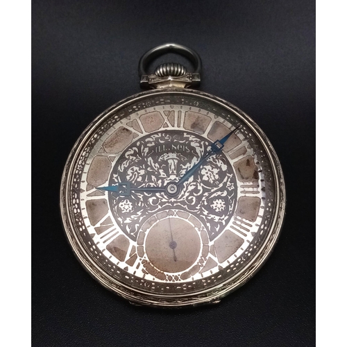 1783 - An Antique Rare Art Deco Style Illinois 14k Gold Pocket Watch. A. Lincoln, 19 jewel movement and a t... 