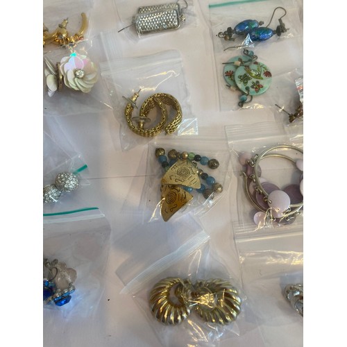 384 - Large collection of quality earrings. Unusual and interesting pairs to include jewelled, enamel, vin... 