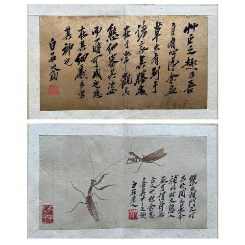 1 - A Rare Album of Insect Paintings by the Acclaimed Chinese Artist Qi Baishi (1864-1957). Known for hi... 