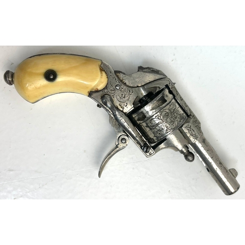 1258 - Leys Pocket Pistol .22 Revolver, Hammerless to stop it getting Caught in pocket or Handbag. This is ... 