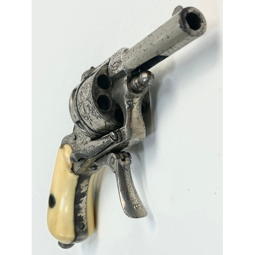 1258 - Leys Pocket Pistol .22 Revolver, Hammerless to stop it getting Caught in pocket or Handbag. This is ... 