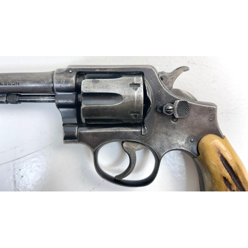 1264 - A Smith and Wesson 38 Revolver as used by the Texas Ranger with Original Bone Handle Grips. Comes wi... 