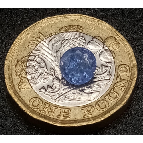 776 - A 1.06ct Brilliant Round Cut, Blue Tanzanite Gemstone. Complete with GFCO Certification.