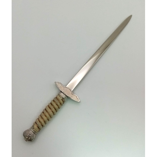 1374 - Repro WW2 German miniature Luftwaffe sword letter opener 19cm long approx