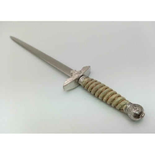 1374 - Repro WW2 German miniature Luftwaffe sword letter opener 19cm long approx