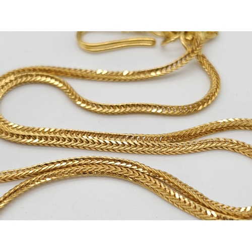 790 - A yellow gold mixed lot consisting of: 
21 K bracelet, necklace, chain and bangle A/F
20 K necklace ... 