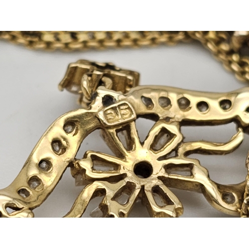 797 - A yellow gold mixed lot consisting of: 
24 K gold bar (weight: 2.5 g)
22 K Chain with pendant
18 K  ... 