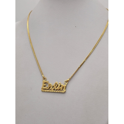 797 - A yellow gold mixed lot consisting of: 
24 K gold bar (weight: 2.5 g)
22 K Chain with pendant
18 K  ... 