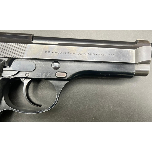 1250 - BERETTA 92S 9MM Semi Automatic Pistol. Comes with Deactivation Certificate.