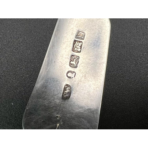 1389 - A GEORGIAN SILVER LADLE HALLMARKED FOR EDINBURGH .59.6gms