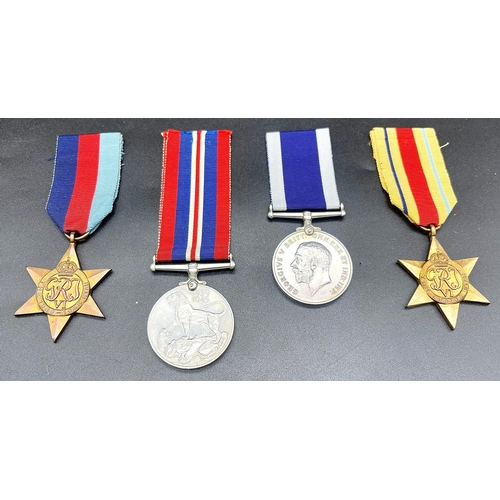 190 - A historically interesting group of four medals consisting of the 1939-45 Star, the Africa Star and ... 