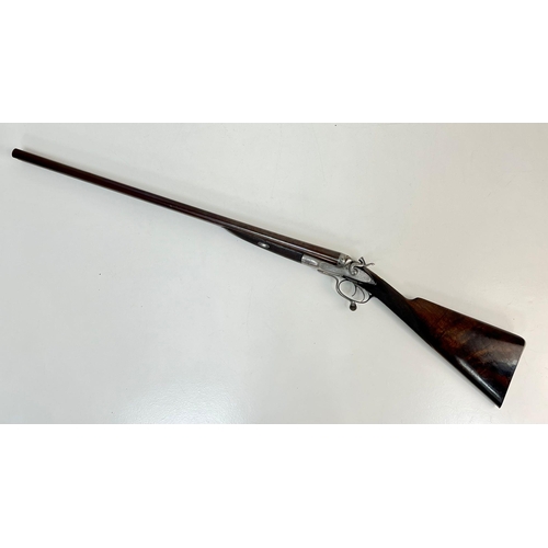 9 - Extremely rare 10 bore double barrel shotgun , converted by James Purdey & Sons from muzzle loader, ... 