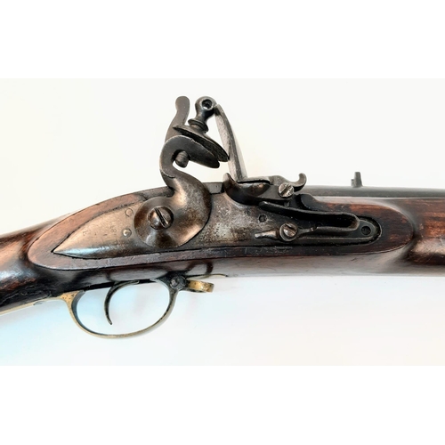 1137 - India pattern Brown Bess musket. Short barrel, no bayonet or ramrod. VEIC (United East India Company... 