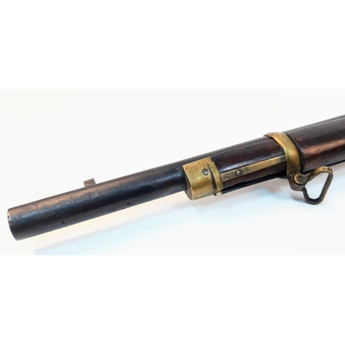 1137 - India pattern Brown Bess musket. Short barrel, no bayonet or ramrod. VEIC (United East India Company... 