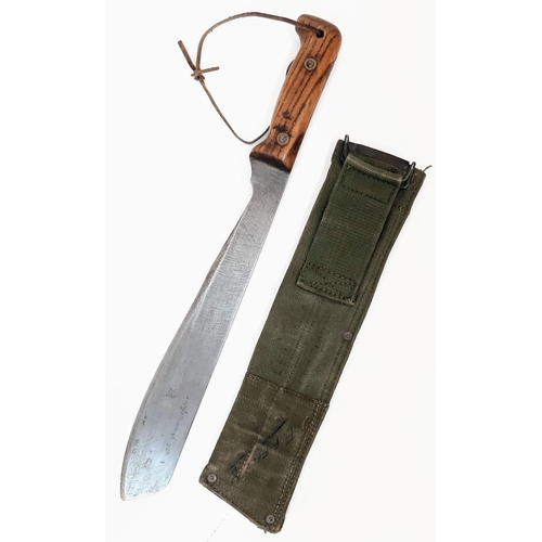 1336 - British Army 1944 pattern machete (the “Jungle Beater”) with sheath, as issued to troops serving in ... 