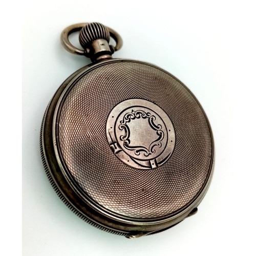 1065 - A SILVER CASED POCKET WATCH FROM 