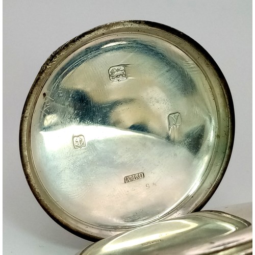 1065 - A SILVER CASED POCKET WATCH FROM 