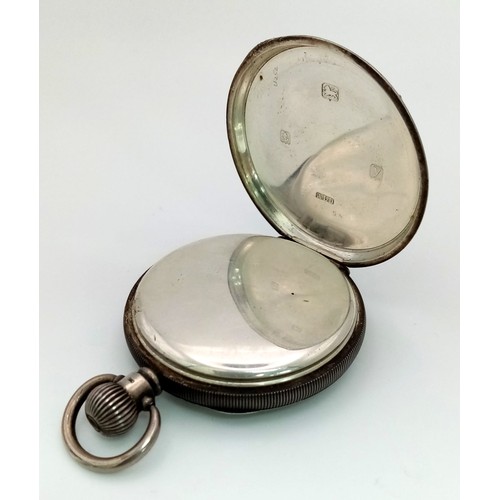 1065 - A SILVER CASED POCKET WATCH FROM 