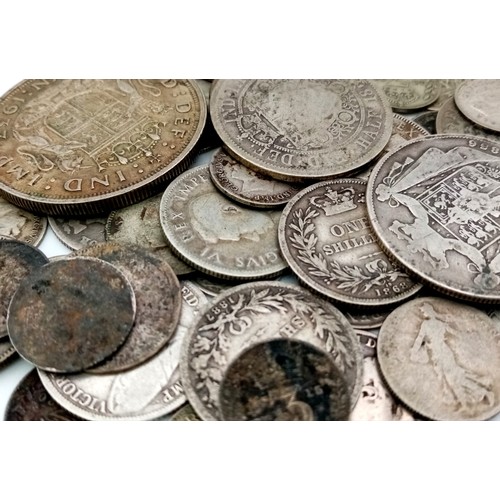 1500 - A Mixed Lot of British Silver Coins Pre 1947. Different denominations and grades. Please see photos.... 