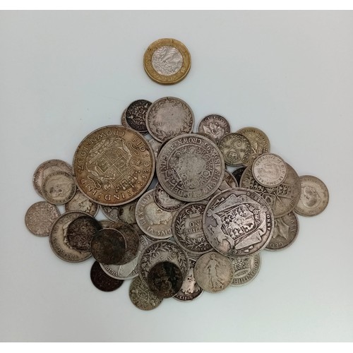 1500 - A Mixed Lot of British Silver Coins Pre 1947. Different denominations and grades. Please see photos.... 