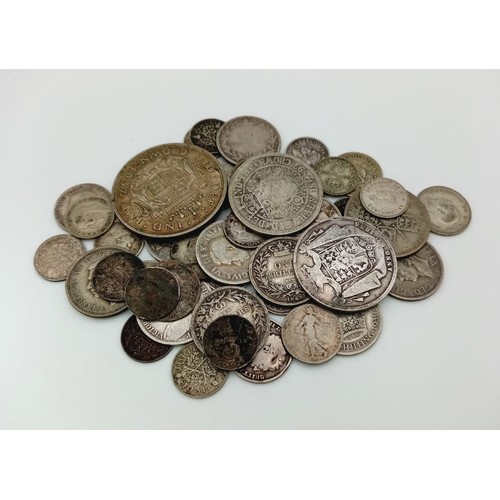 1500 - A Mixed Lot of British Silver Coins Pre 1947. Different denominations and grades. Please see photos.... 