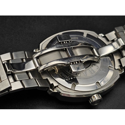 17 - JEAN RICHARD TERRASCOPE STAINLESS STEEL BRACLET WATCH AUTOMATIC LIKE NEW WITH ORIGINAL BOX AND GUARE... 