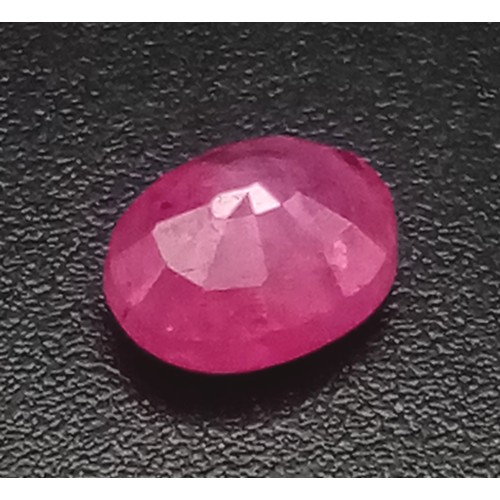 748 - A 1.20ct Very Rare Untreated, Oval Shape Afghanistan Ruby Gemstone. Complete with GFCO Certification... 