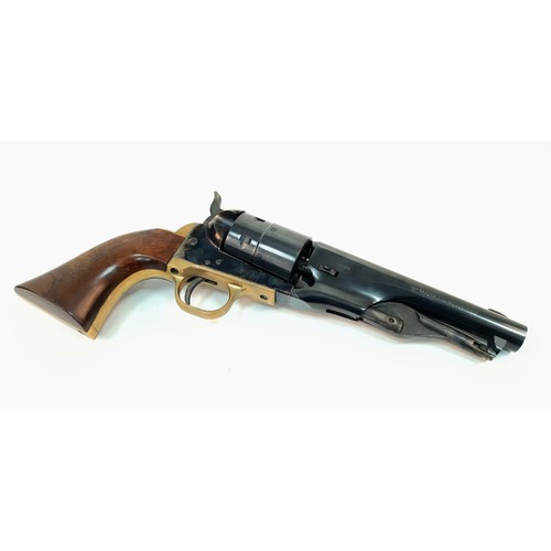 1257 - A Pair of 18609mm Blank firing Uberti Model 1830Colt Revolvers. Comes in Presentation box with blank... 