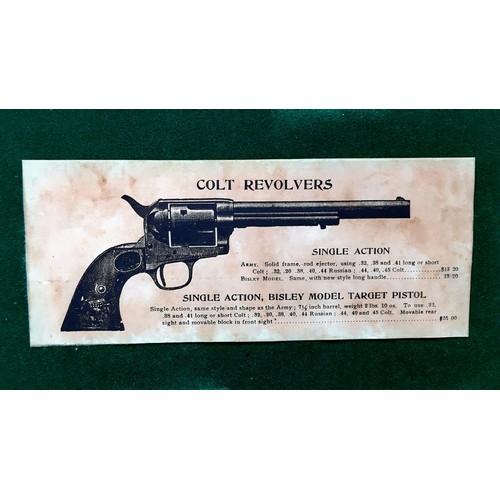 1257 - A Pair of 18609mm Blank firing Uberti Model 1830Colt Revolvers. Comes in Presentation box with blank... 