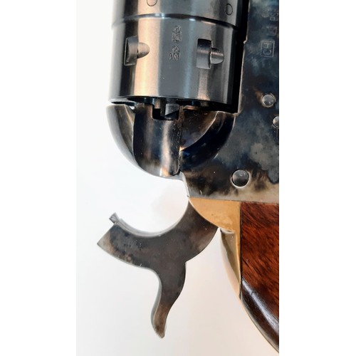 1257 - A Pair of 18609mm Blank firing Uberti Model 1830Colt Revolvers. Comes in Presentation box with blank... 