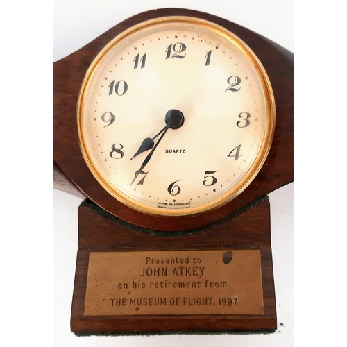 851 - A Vintage 1997 Presentation Propeller Shape Clock Stand as issued by the Museum of Flight. 81cm Leng... 