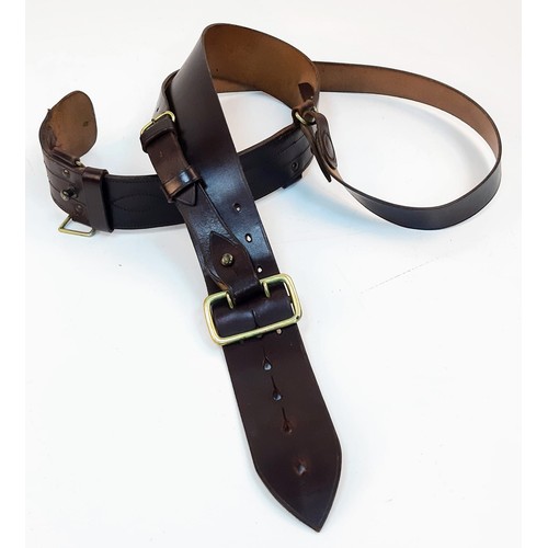 1357 - British Army officer’s Sam Browne belt with modified ‘quick fit’ buckle.