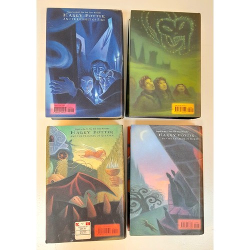 1021 - A Parcel of 4 Scarce American Hardback First Edition Harry Potter Books Comprising; Harry Potter and... 