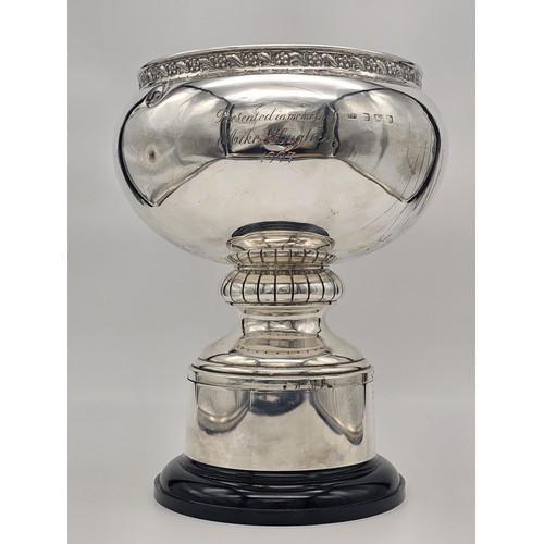 1382 - An Antique Sterling Silver Trophy Cup. Hallmarks for Birmingham 1913. Comes on a thin plastic base. ... 