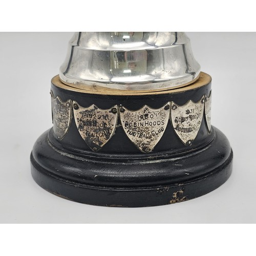 1409 - A 1937 Sterling Silver Lidded Football Trophy. Hallmarks for Sheffield - with a makers mark for Emil... 