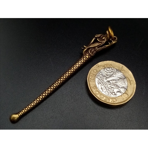 154 - A rare find: An Asian -probably Chinese- antique bronze, “ear spoon”, very ornate in the shape of a ... 