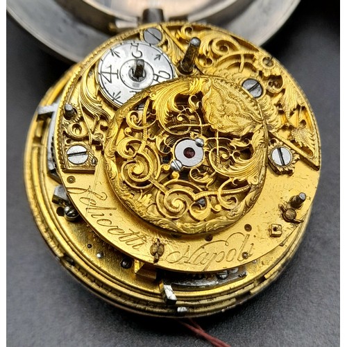 838 - An Antique White Metal Pocket Watch. 5.5cm diameter. A/F
Ref: 012037