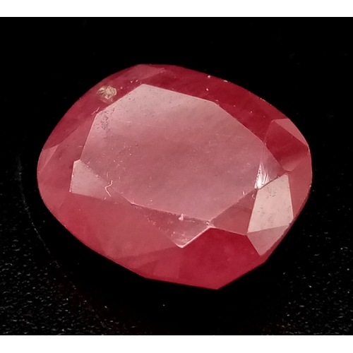 754 - A Rare 6.13ct Natural Ruby from Mozambique. Heat treated and comes with a GGI certificate.