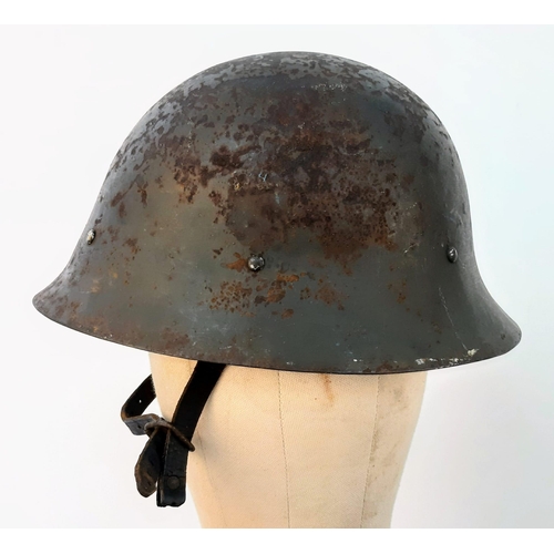 486 - WW2 Japanese Civil Defence (Home Guard) Helmet with loner.