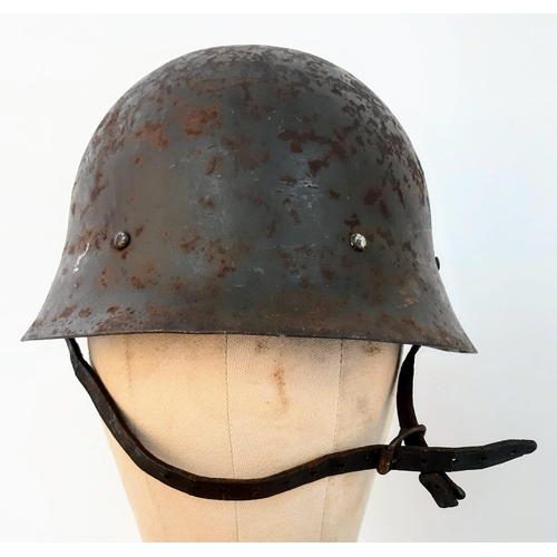 486 - WW2 Japanese Civil Defence (Home Guard) Helmet with loner.