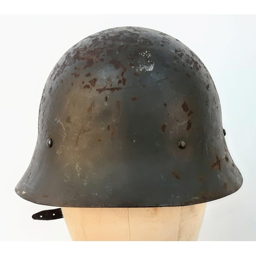 486 - WW2 Japanese Civil Defence (Home Guard) Helmet with loner.