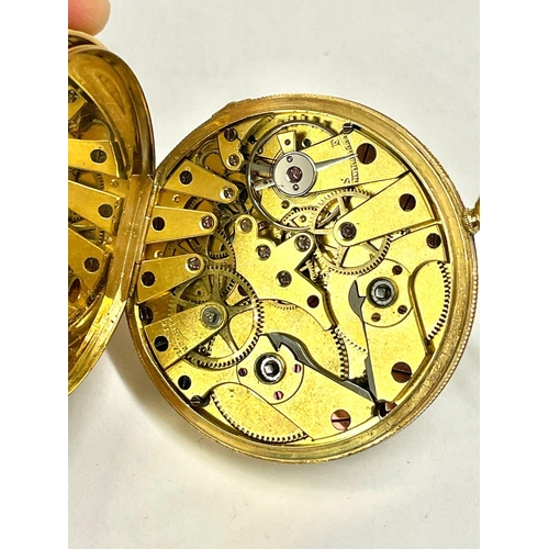 1 - Rare Gents 18ct Gold Cartier Two Train Jump Seconds Pocket Watch, Working and stop seconds function ... 