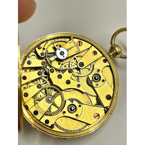 1 - Rare Gents 18ct Gold Cartier Two Train Jump Seconds Pocket Watch, Working and stop seconds function ... 