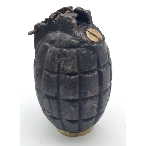 764 - INERT Cutaway WW1 N° 5 Mills Hand Grenade that was originally found on the Somme, France.